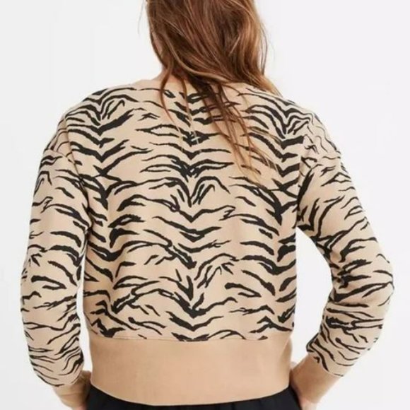 Madewell Tiger Striped Sweatshirt Sweater XS - Picture 4 of 6